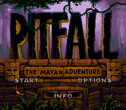 Pitfall - The Mayan Adventure (USA) Title Screen
